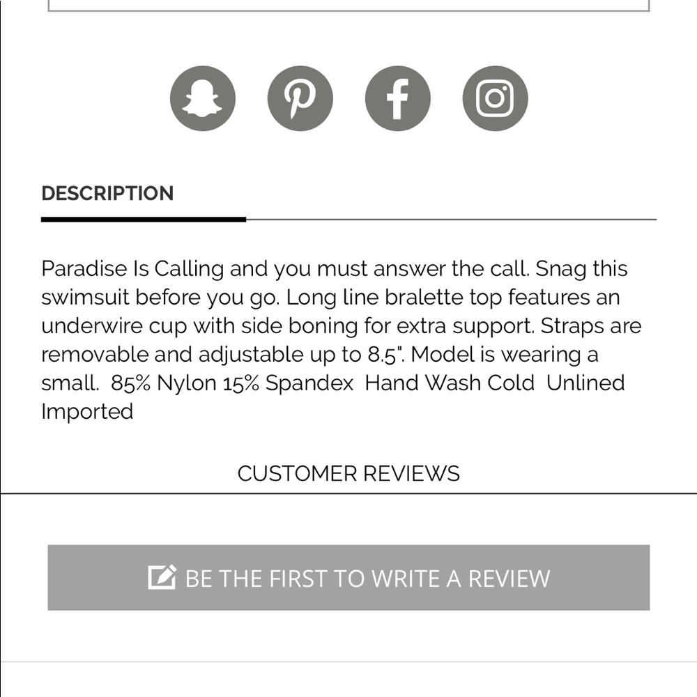 NWT Kingdom and state BIKINI TOP paradise XL - Picture 3 of 6